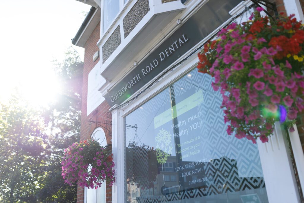 Outside window of Goldsworth Road Dental